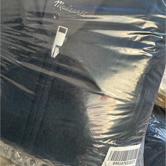 NEW MADEWELL Boiled Wool Zip-Front Jacket in black - Picture 9 of 9